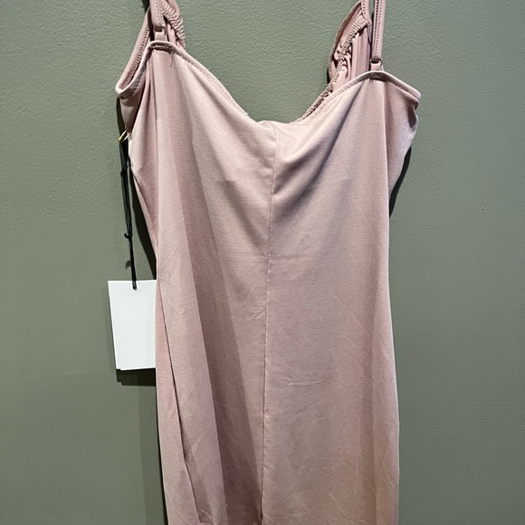 NWT IRIS Nude Pink Bodycon Dress Boutique Cocktail Mini Summer - Picture 4 of 15